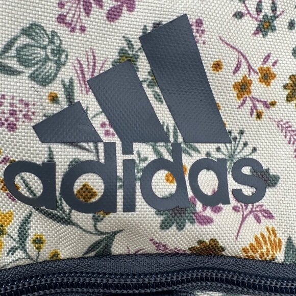 Adidas Stratton III Backpack Woodland Floral Cream Gray Multiple Pockets - Picture 4 of 15